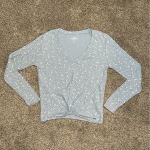 Hollister Blue Floral Women's Top